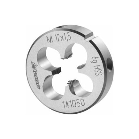 Garant M12X1.5 HSS Round Die, Closed/Pre-Slit Form 141050 12X1,5